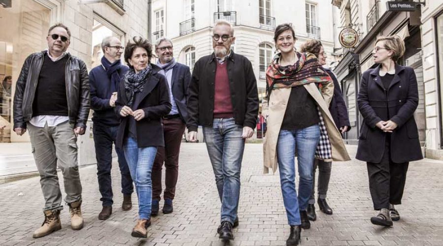 Les membres du Jury Opera Prima, les journalistes Jean-Marie Gauthier (FBLO), Romain Meneval (FIP), Laurence Aubron (Euradio), Olivier Brumelot (F3PDL), Patrick Thibault (Wik/Kostar), Magali Grandet (OF), Tatiana Dilhat (Vocable) et Anne-Lyse Thomine (Télénantes) (c) Jorge Fuembuena