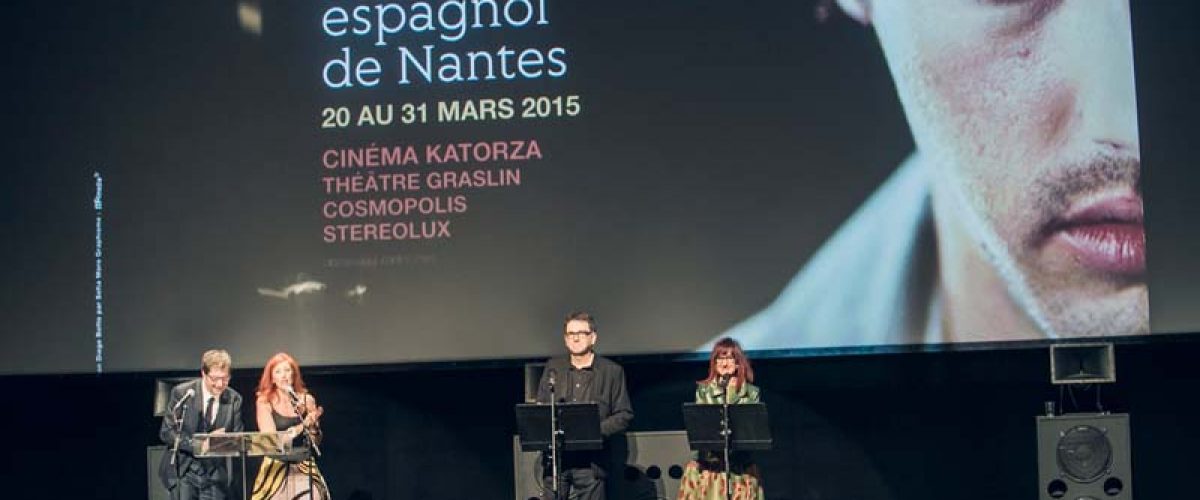 Soirée d’ouverture de la 25e édition du Festival du Cinéma Espagnol de Nantes au Théâtre Graslin.  Pilar Martínez-Vasseur et José Márquez, co-directeurs du Festival du Cinéma Espagnol de Nantes