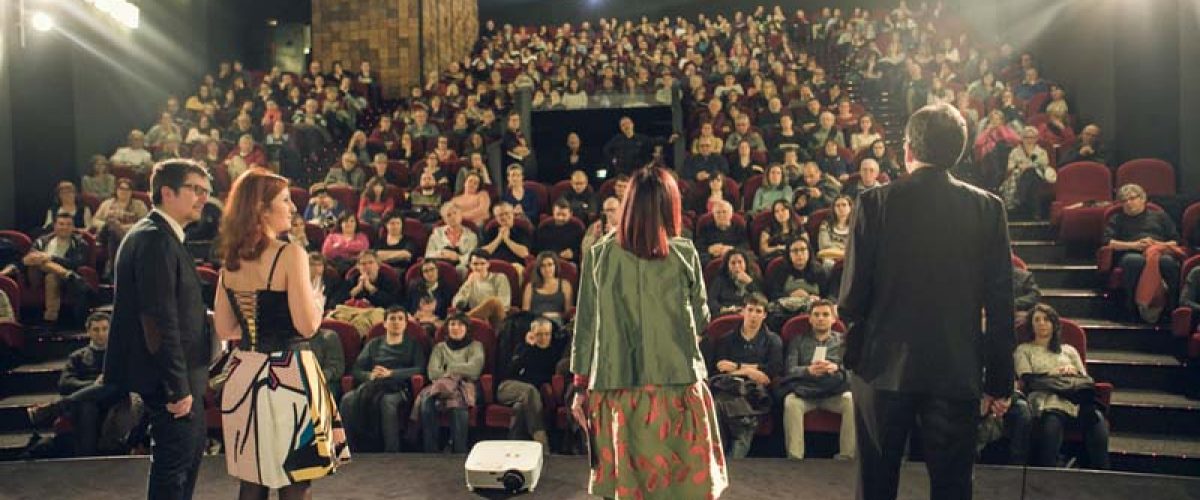 Soirée d’ouverture de la 25e édition du Festival du Cinéma Espagnol de Nantes au Cinéma Katorza. Pilar Martínez-Vasseur et José Márquez, co-directeurs du Festival du Cinéma Espagnol de Nantes