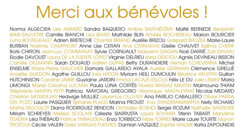 Merci aux bénévoles du 32e FCEN Merci aux bénévoles du 32e FCEN
