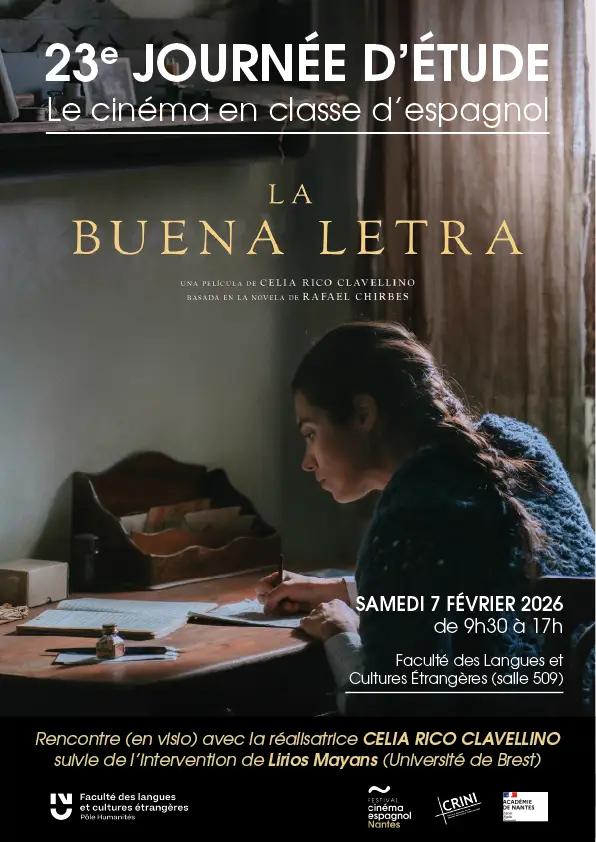 Affiche de la 23e Journée d'étude, reprenant l'affiche du film "La buena letra"